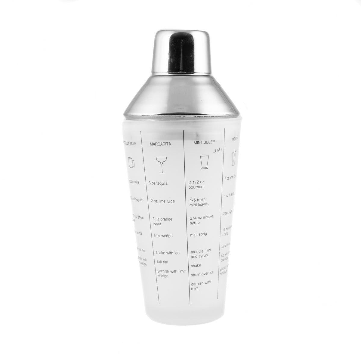 Glass Shaker Large, Glass Water Bottle