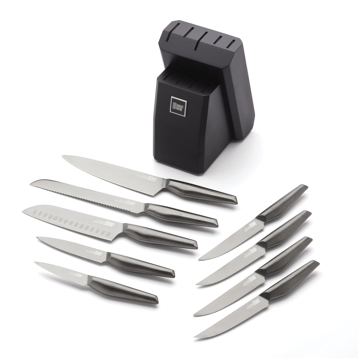 Cambridge Silversmiths Chef Robert Irvine 6-Piece Black and Marble Knife Set