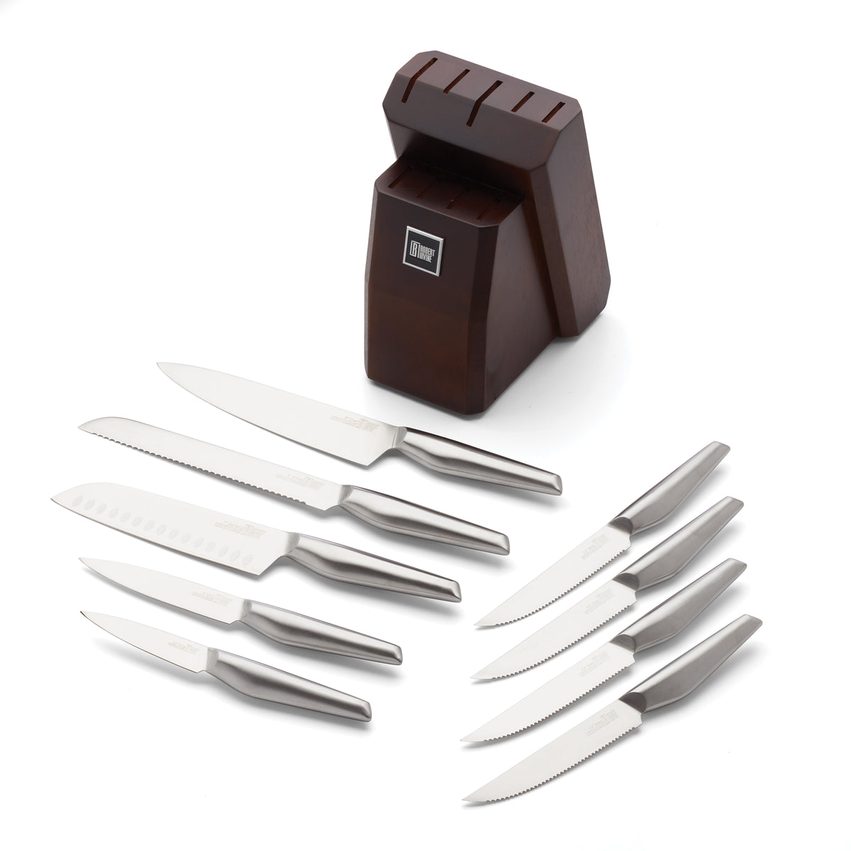 Robert Irvine 10-Piece Cutlery Block Set, Silver – Cambridge Silversmiths®
