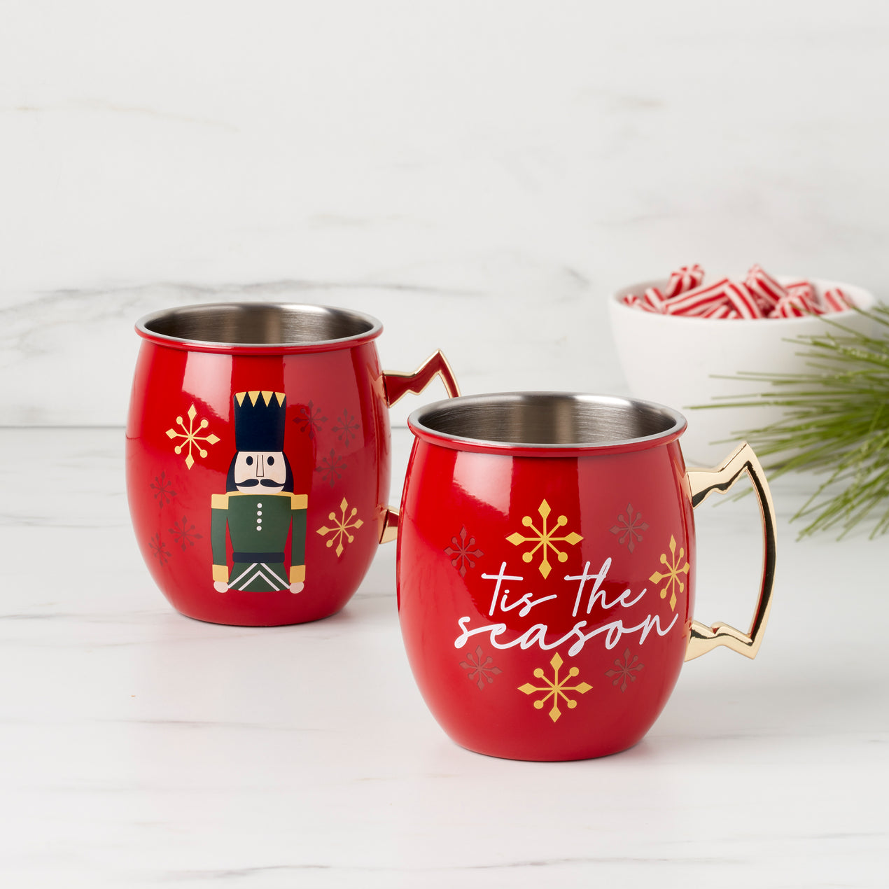 Nutcracker Christmas/Holiday Travel mug with a handle - nutcracker