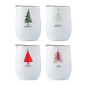 12 Oz Sentiment Insulated Wine Tumblers, Set Of 4