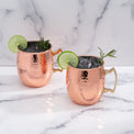 20 Oz Hammered Copper Moscow Mule Mugs, Set Of 2
