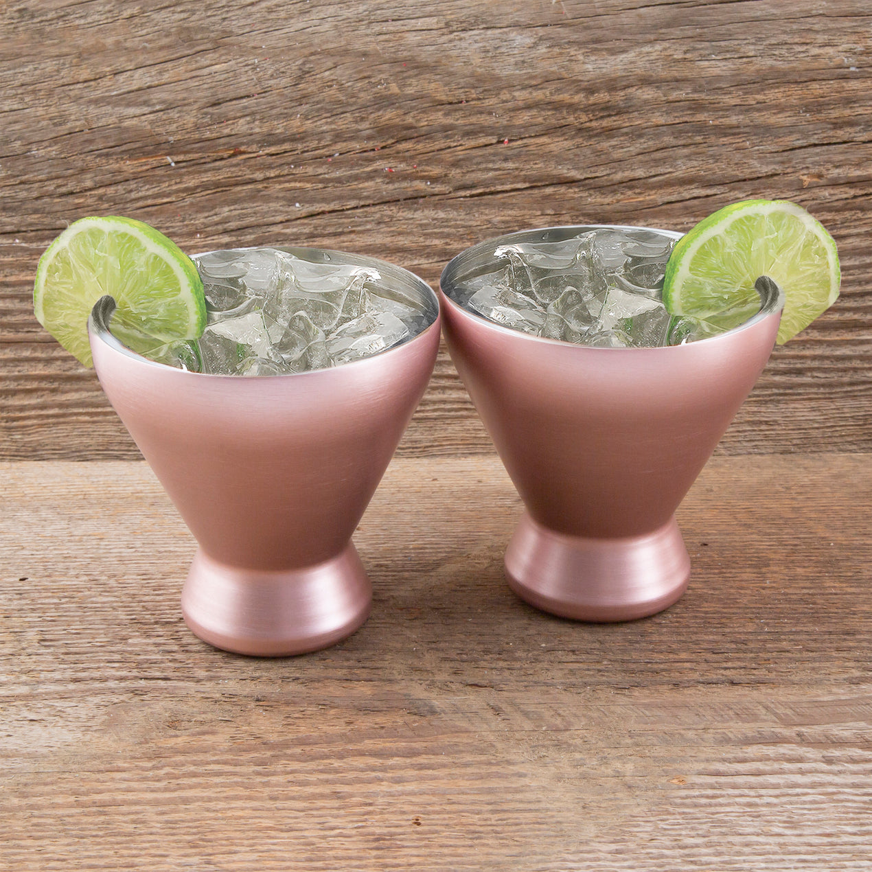 Cambridge Silversmiths Set of 2 -11 oz Insulated Cocktail Tumblers - 11 Ounce - Blush