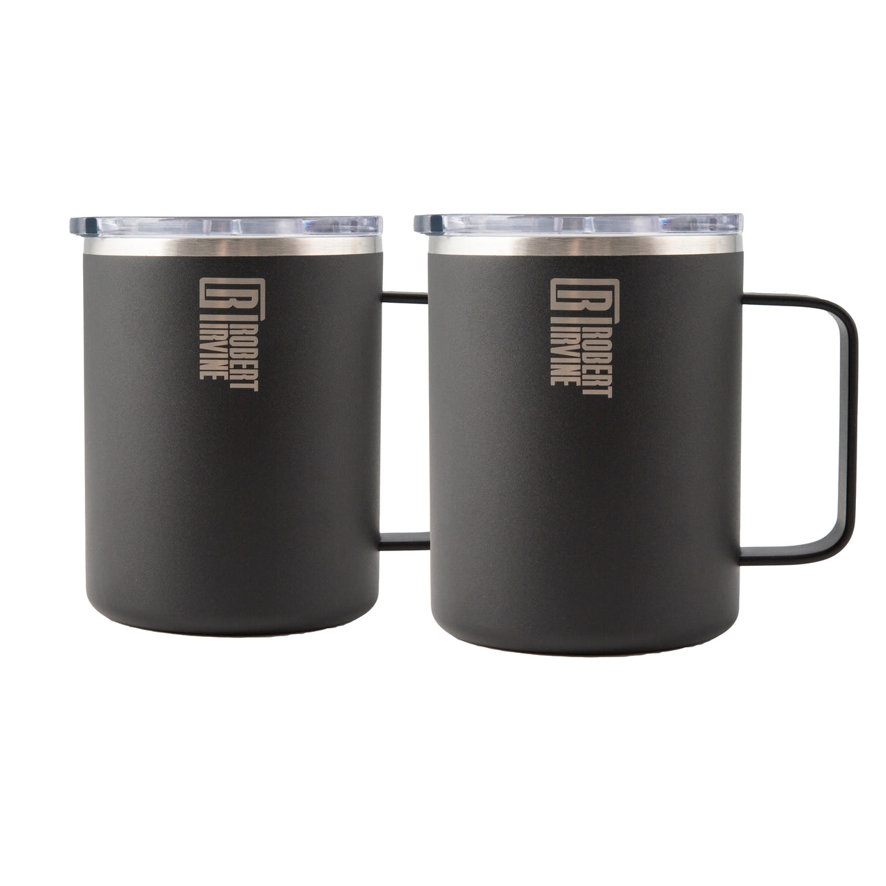 Robert Irvine 16 Oz Black Coffee Mugs, Set Of 2 – Cambridge