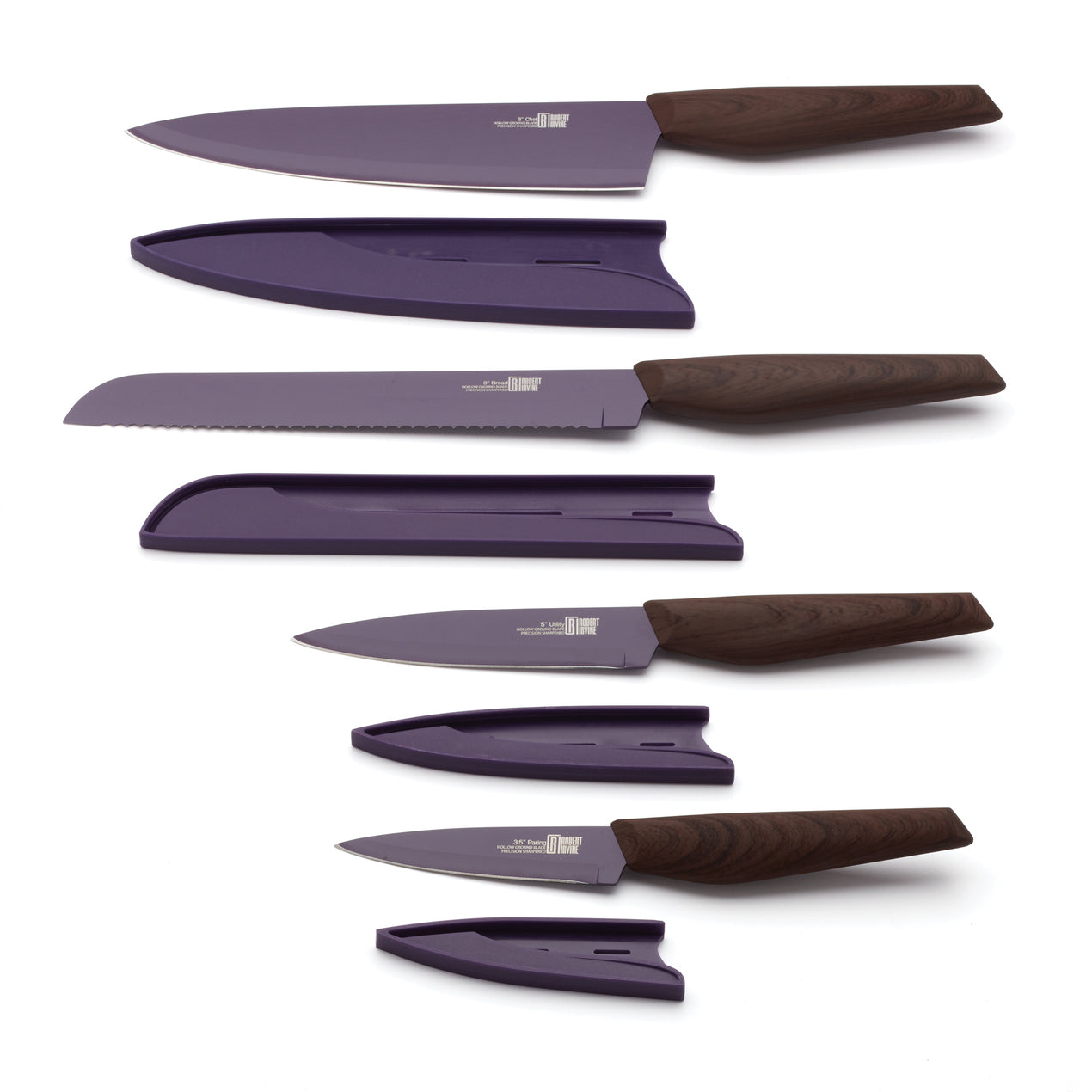 Chef Robert Irvine 4-pc Nonstick Cutlery Setwith Sheaths ,Purple