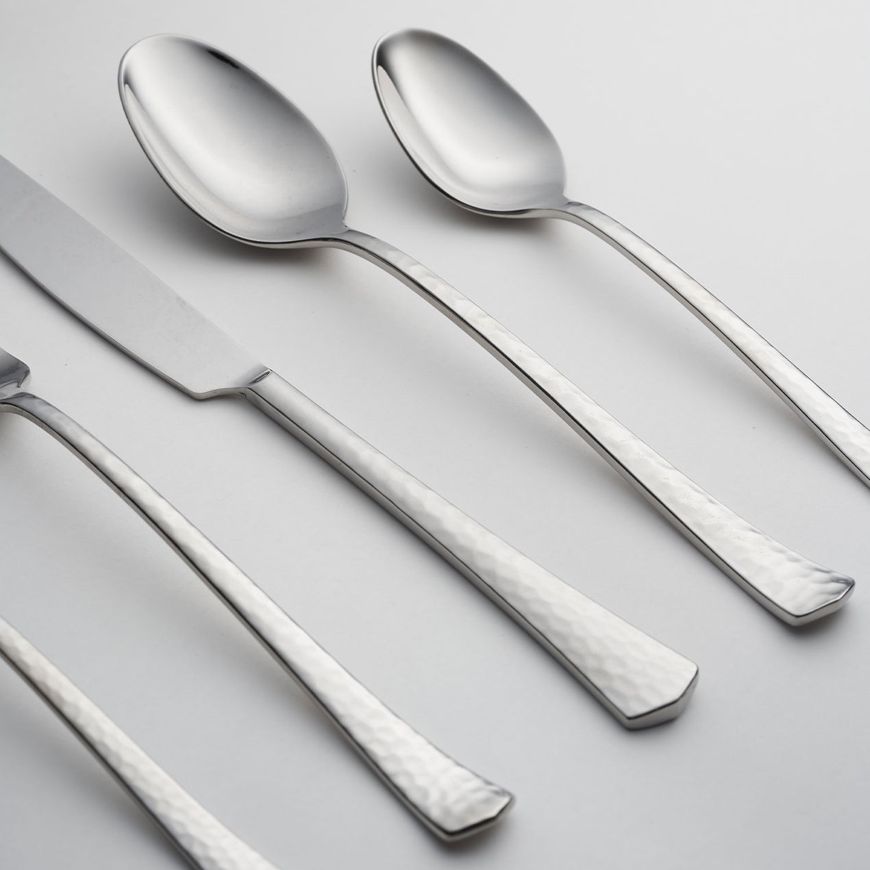 12 Small Spoons Model Baguette Orfèvrerie St-Médard Metal Silver