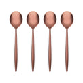 Gaze Copper Mirror Demitasse Spoons, Set of 4