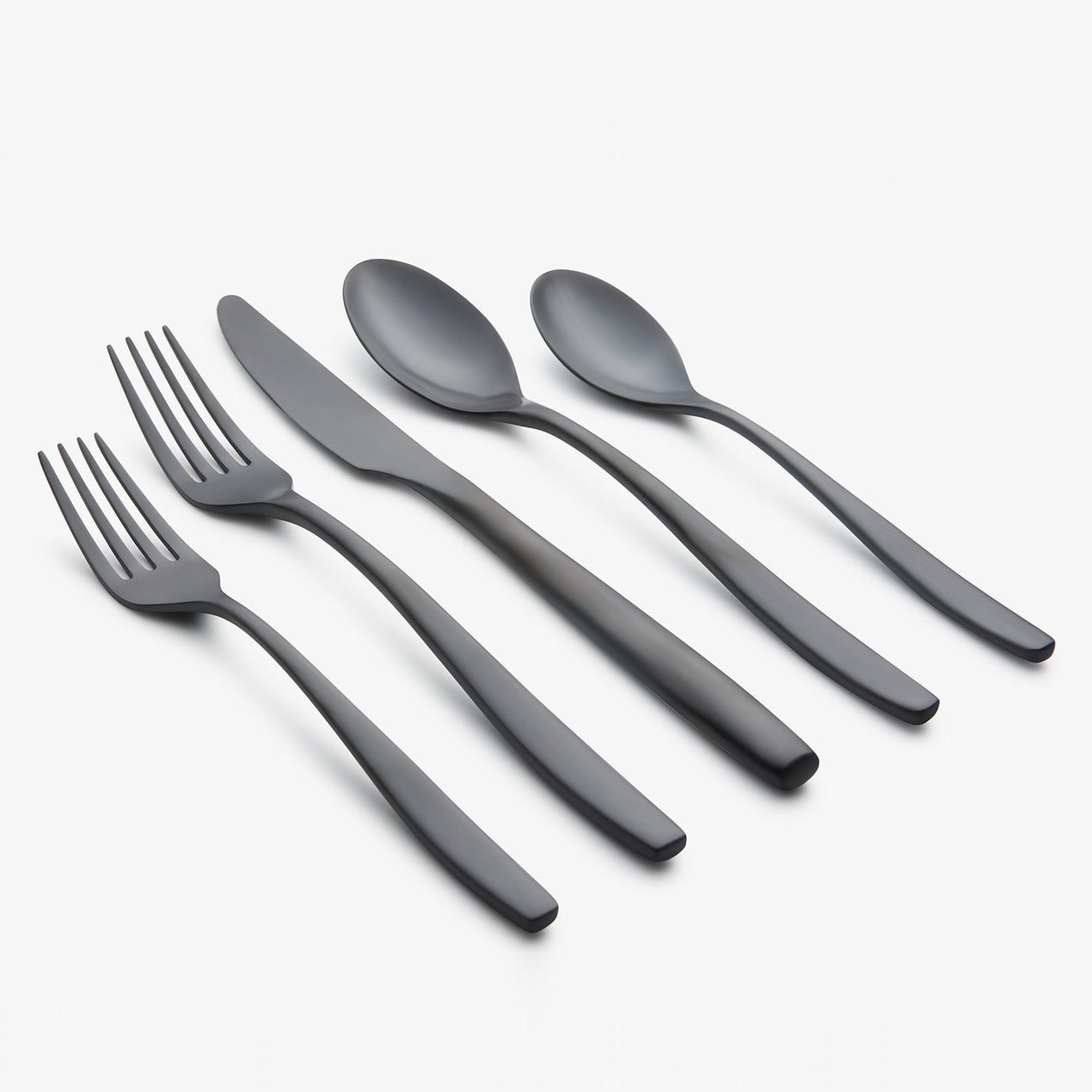 Matte Black Silverware Set, Satin Finish Stainless Steel Cutlery