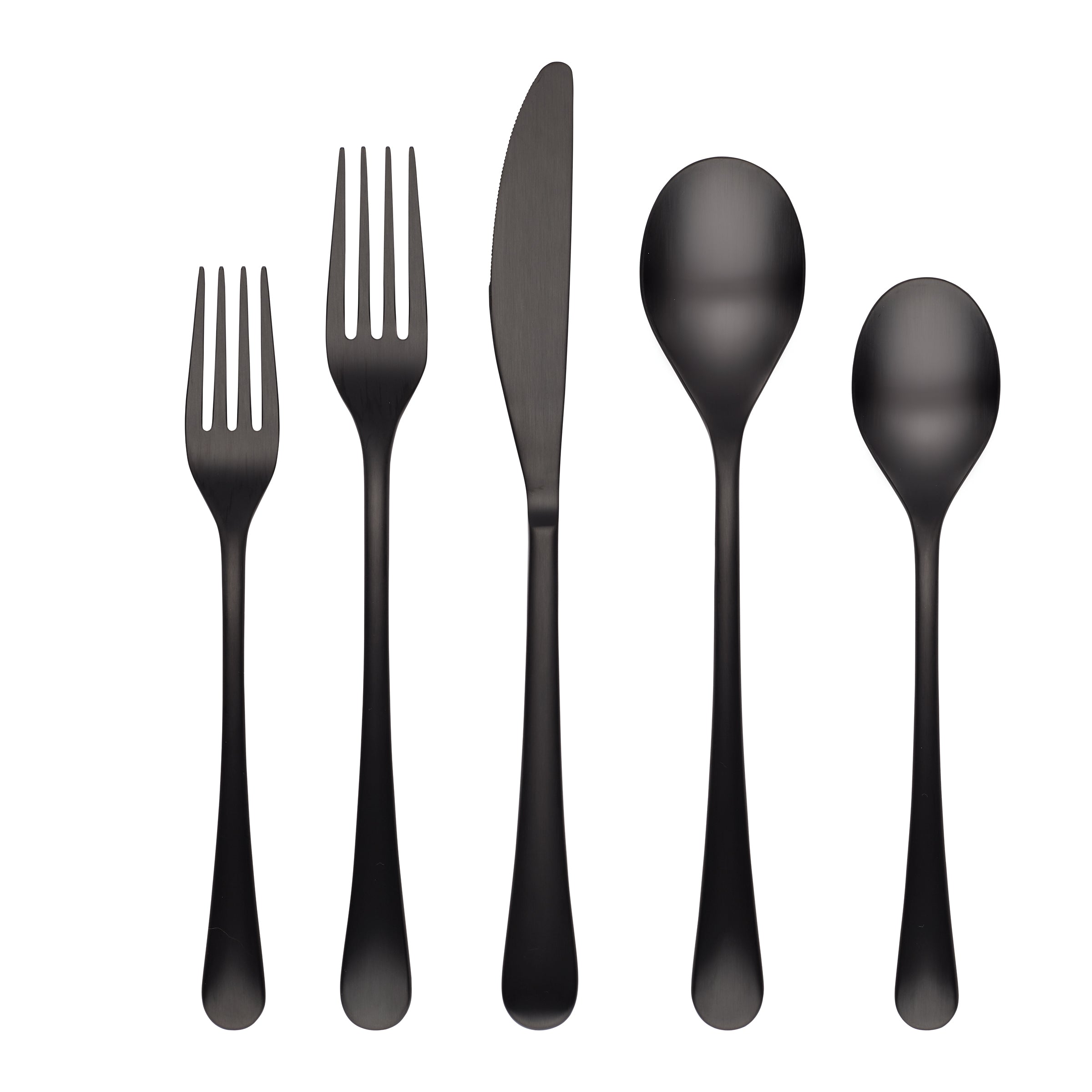 Lapland Forest' Flatware - Stainless Steel Black PVD Flatware – Nora Knives