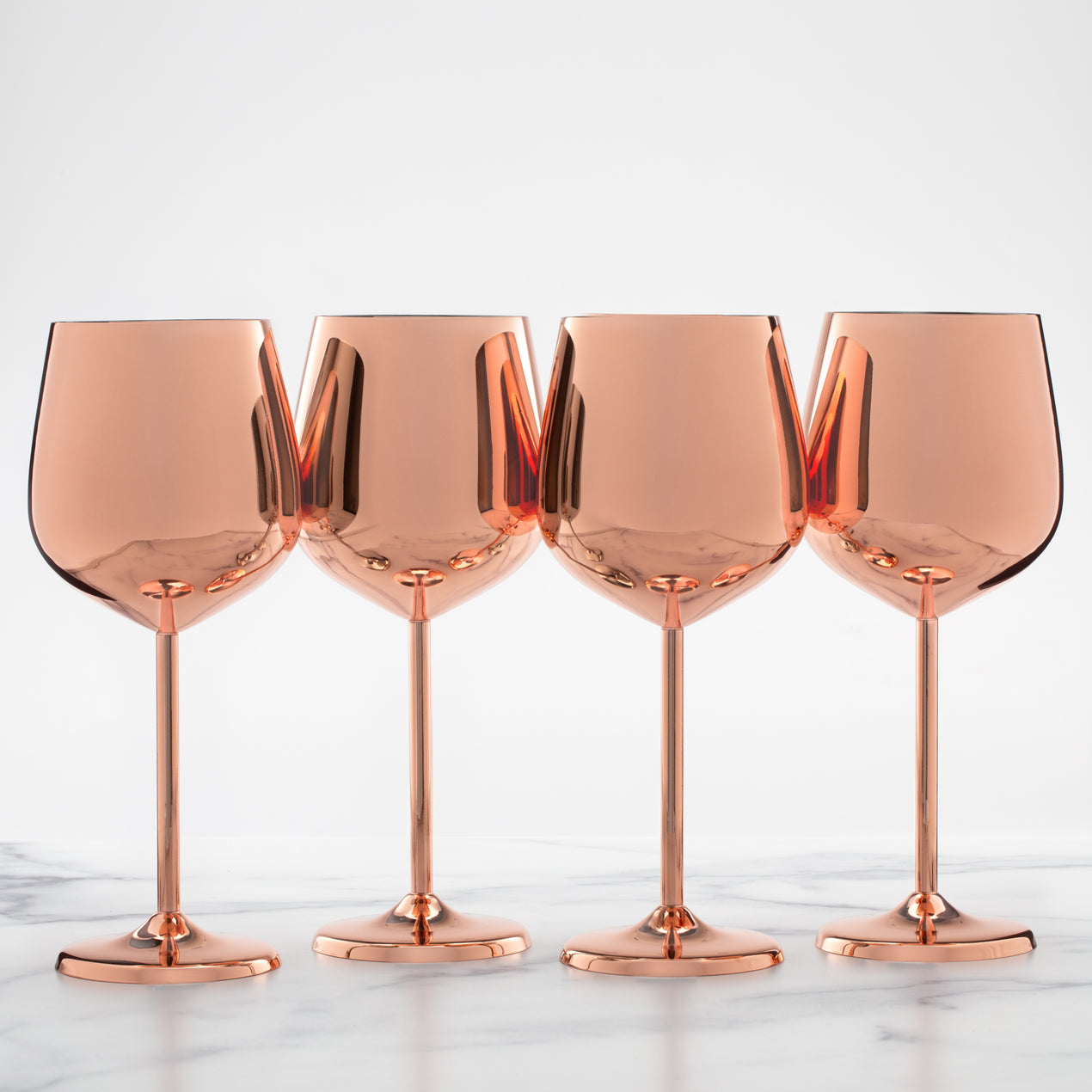 Rose Gold Wine Glass / Stainless Steel Wine Glass / 