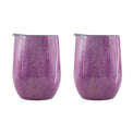 12 Oz Pink Agate Insulated Wine Tumblers, Set Of 2
