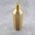 20 Oz Insulated Brushed Gold Faceted Cocktail Shaker