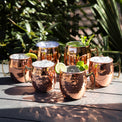 Smooth Copper Mule Mugs, Set of 4