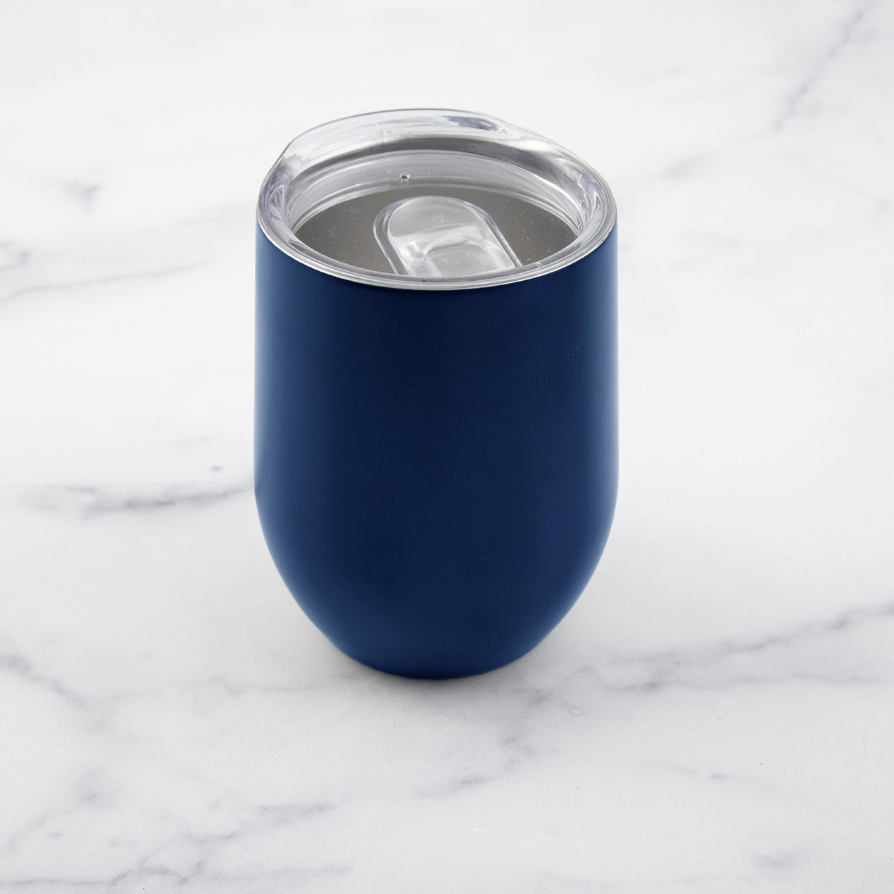 12oz Wine Tumbler With Lid - Glass Blue
