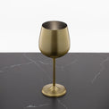 18 Oz Gold Stainless Steel White Wine Glasses, Set of 4