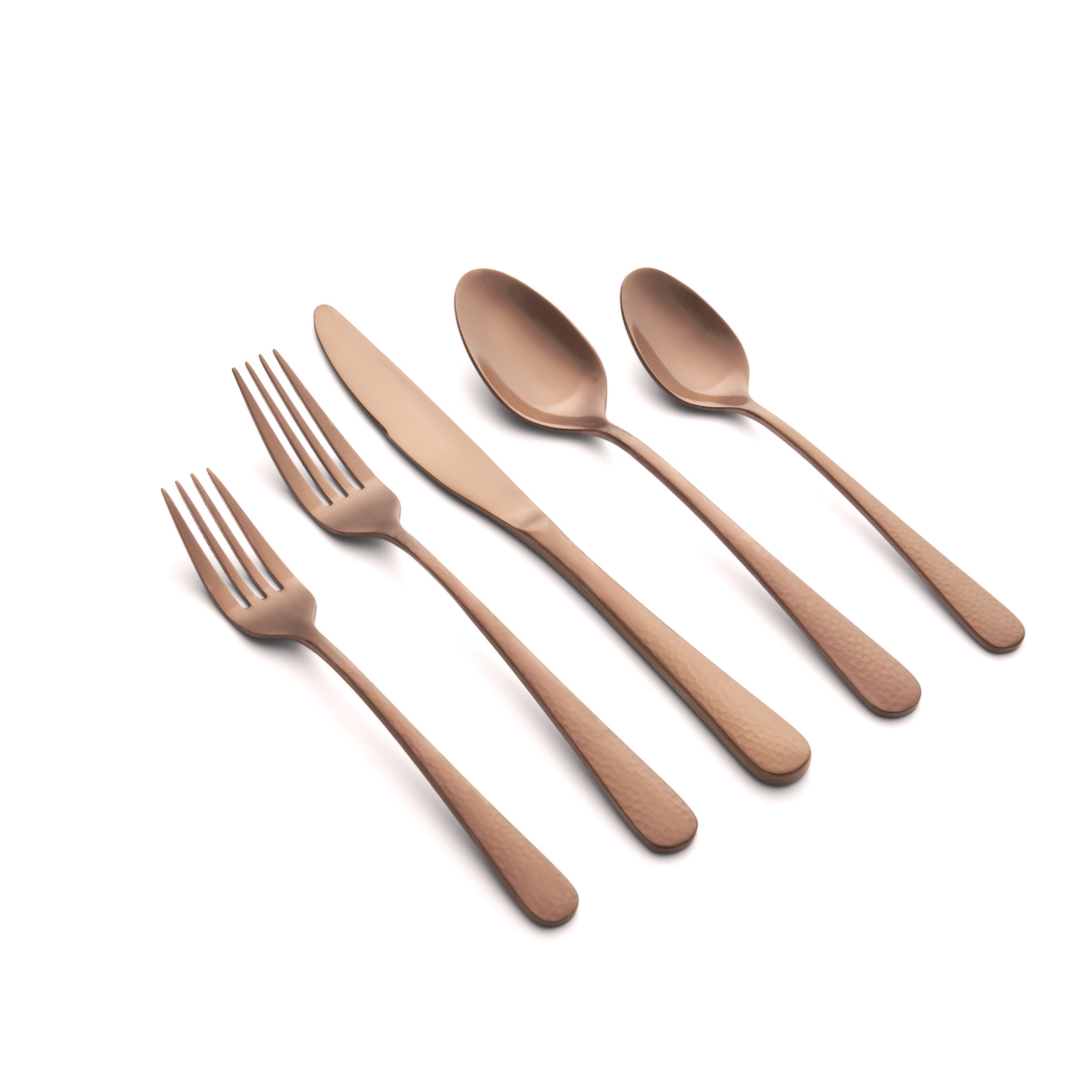 Cambridge Silversmiths Rame Copper 12-Piece Cutlery Set with Block