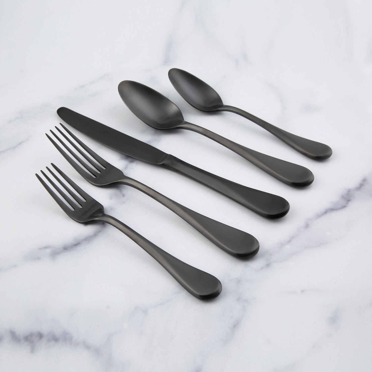MatteBlack - Stainless Steel Matte Black Silverware Set - Cutlery